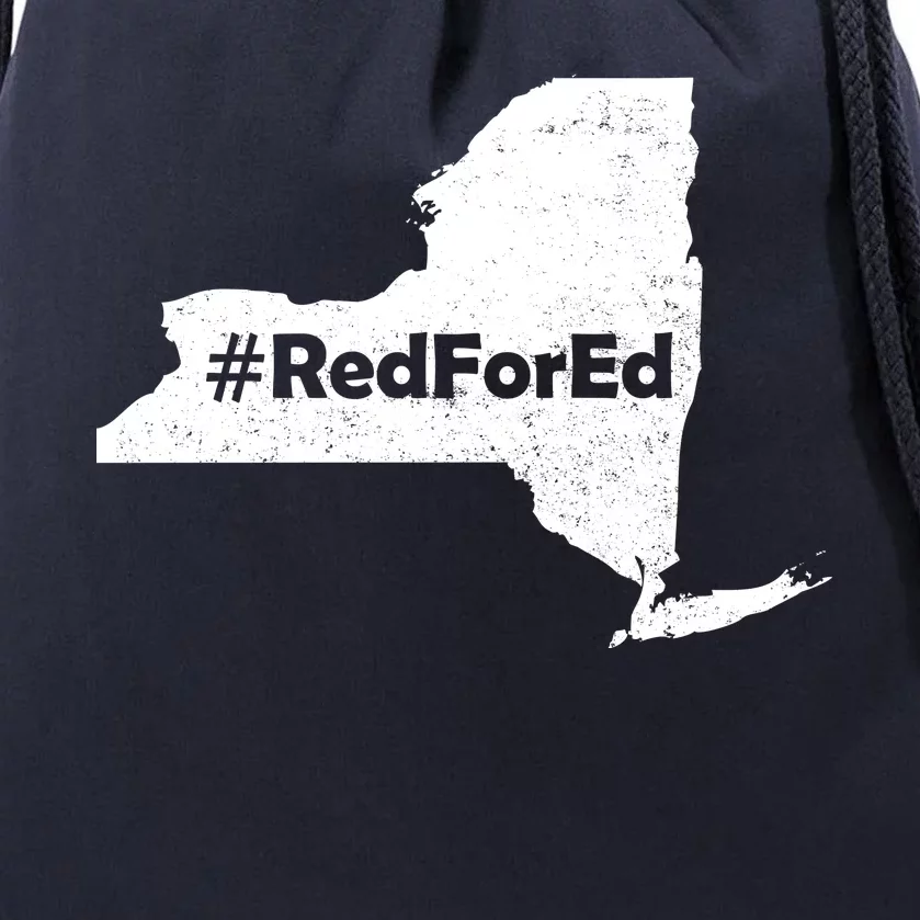 Red For Ed New York Drawstring Bag