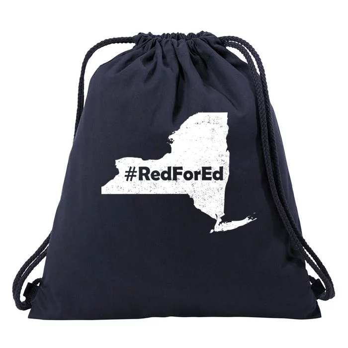 Red For Ed New York Drawstring Bag