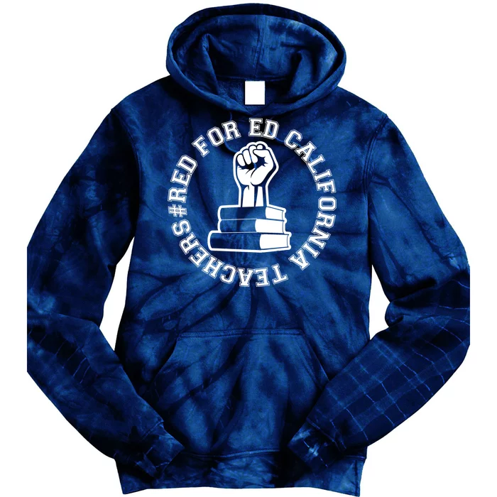 Red For Ed Resist Fist California Teachers Tie Dye Hoodie