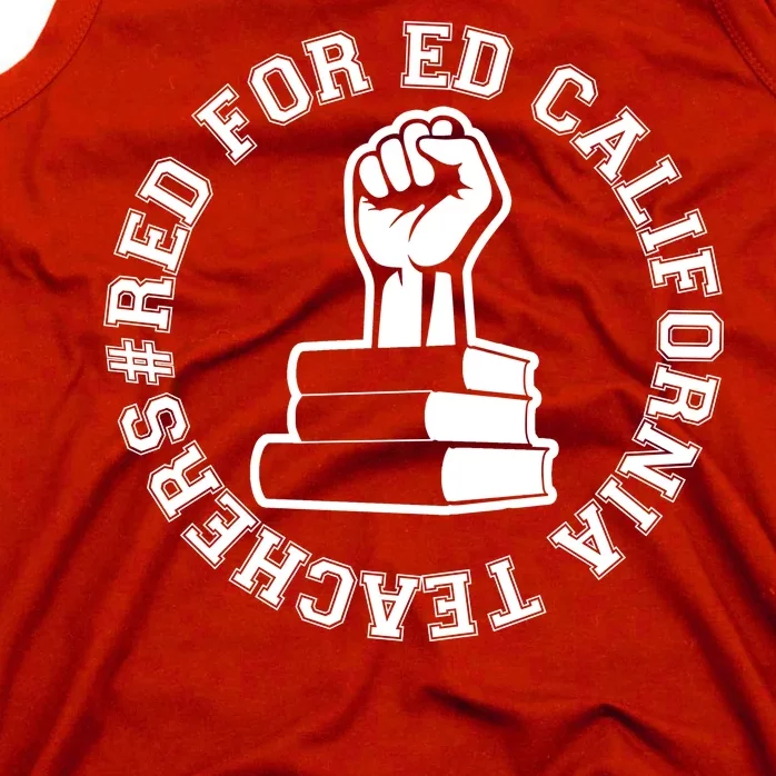 Red For Ed Resist Fist California Teachers Tank Top