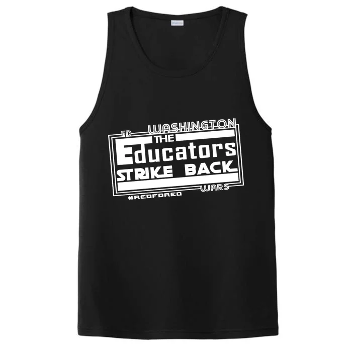 Red For Ed Washington Educators Strike Back Performance Tank