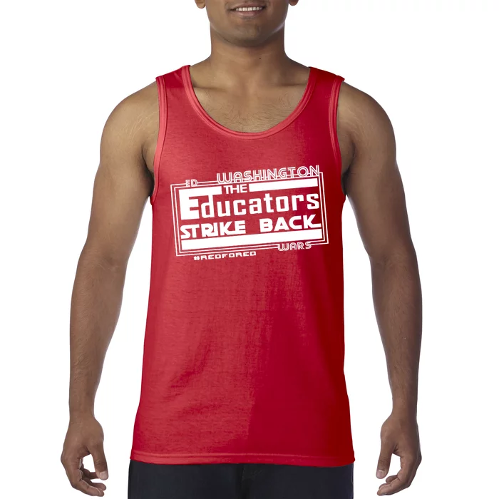 Red For Ed Washington Educators Strike Back Tank Top