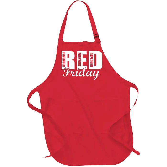 Red Friday Full-Length Apron With Pocket