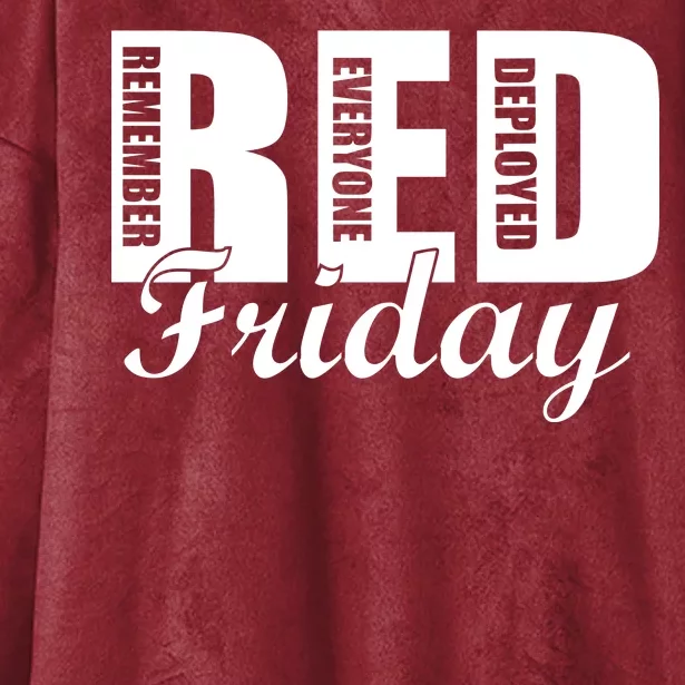 Red Friday Hooded Wearable Blanket