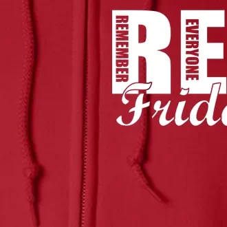 Red Friday Full Zip Hoodie