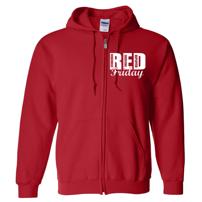 Red Friday Full Zip Hoodie