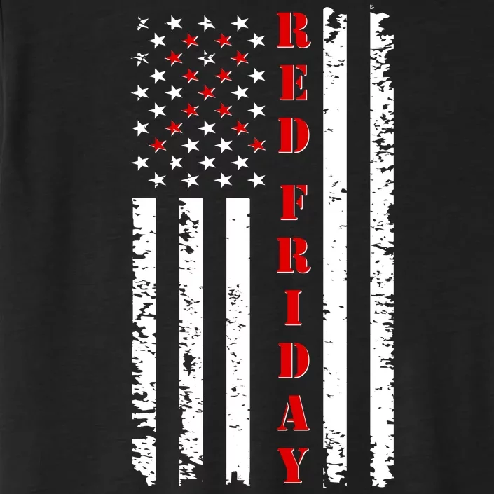 Red Friday Distressed Ribbon US Flag Support Veterans ChromaSoft Performance T-Shirt