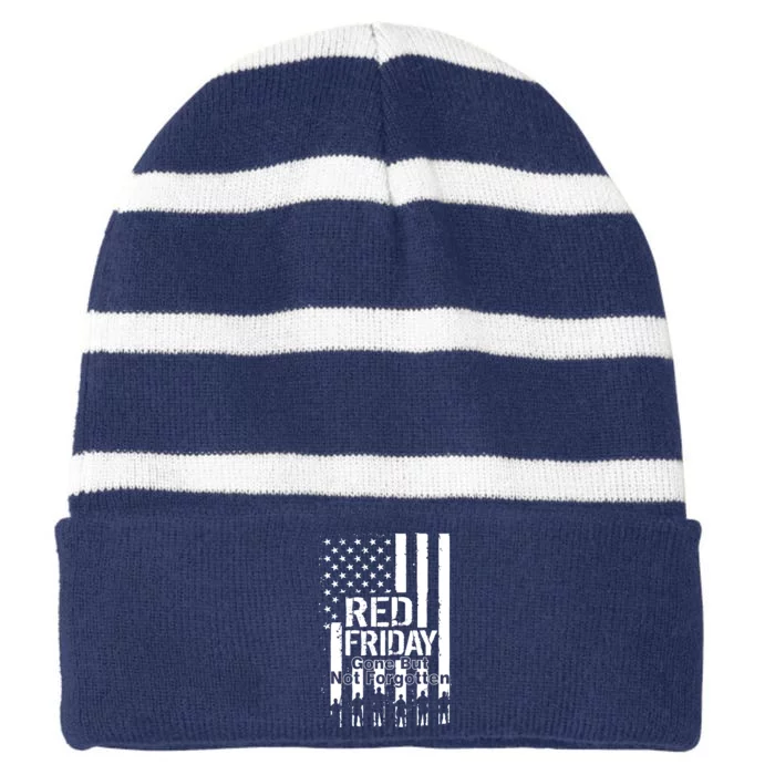 Red Friday Gone But Not Forgotten Striped Beanie with Solid Band