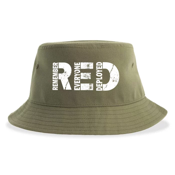 Red Friday Remember Everyone Deployed Sustainable Bucket Hat