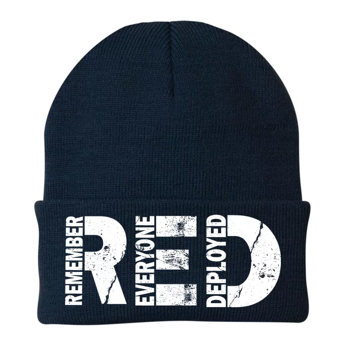 Red Friday Remember Everyone Deployed Knit Cap Winter Beanie