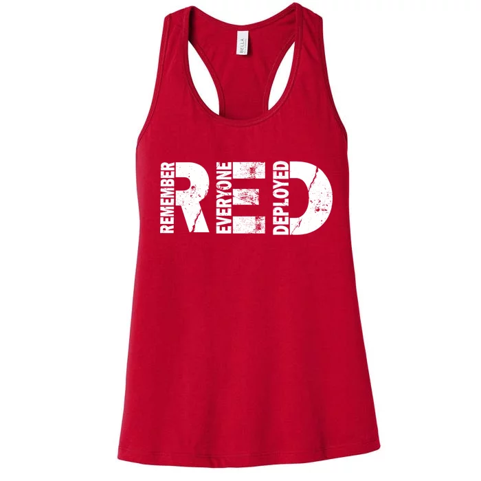 Red Friday Remember Everyone Deployed Women's Racerback Tank