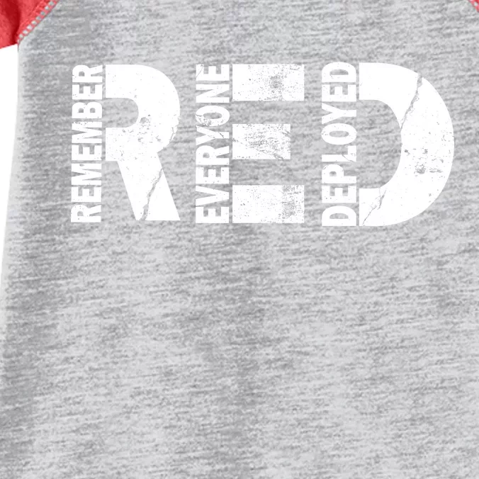 Red Friday Remember Everyone Deployed Infant Baby Jersey Bodysuit