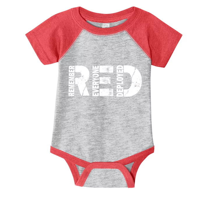 Red Friday Remember Everyone Deployed Infant Baby Jersey Bodysuit