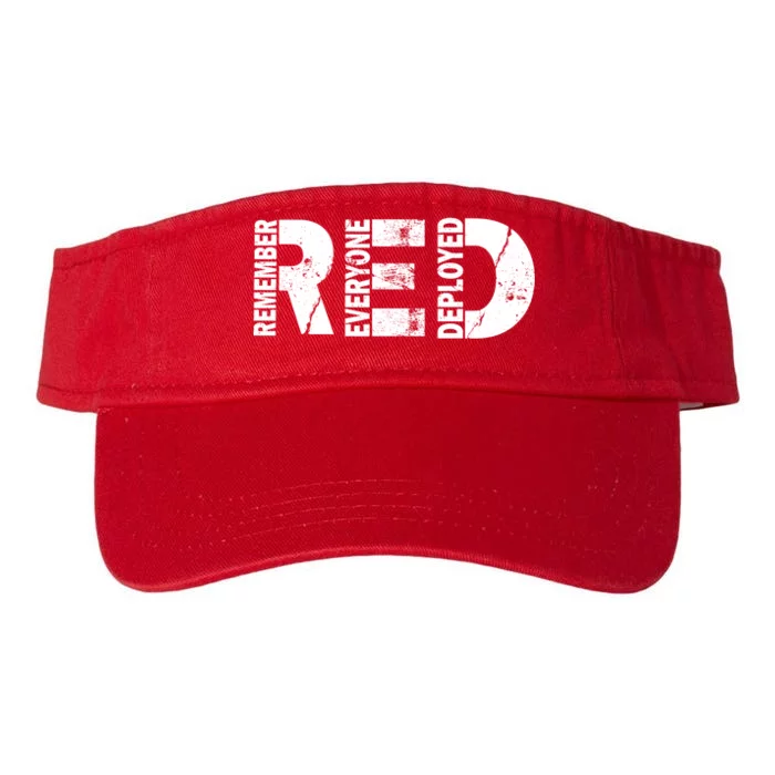 Red Friday Remember Everyone Deployed Valucap Bio-Washed Visor