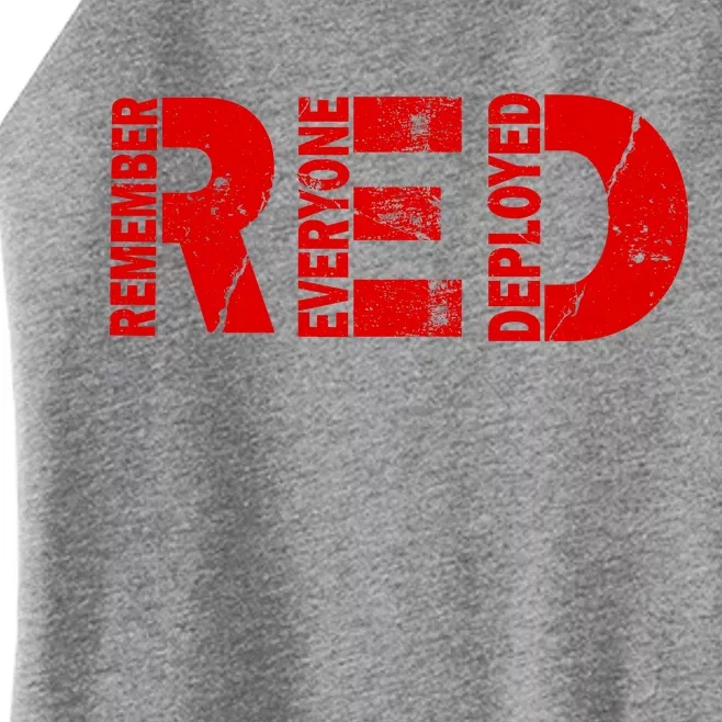 Red Friday Remember Everyone Deployed Women’s Perfect Tri Rocker Tank