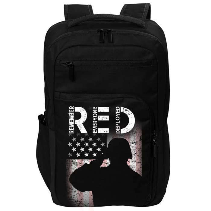 Red Friday Remember Everyone Deployed Flag Impact Tech Backpack