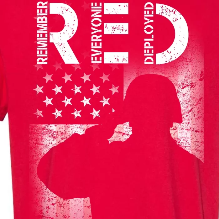 Red Friday Remember Everyone Deployed Flag Garment-Dyed Heavyweight T-Shirt