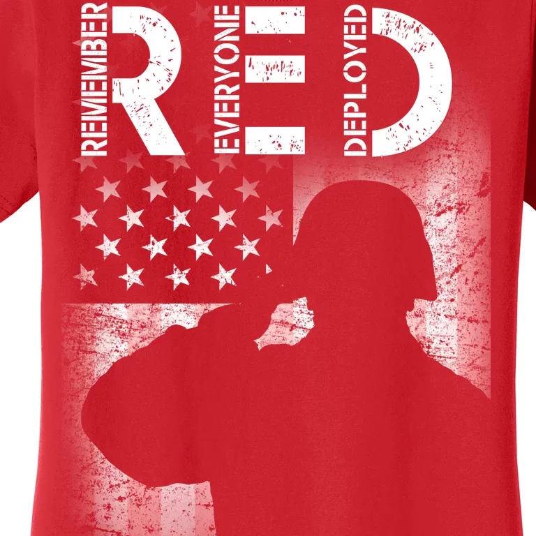 Red Friday Remember Everyone Deployed Flag Women's T-Shirt