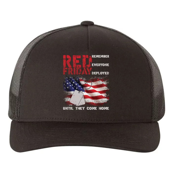 Red Friday Remember Until They Come Home Yupoong Adult 5-Panel Trucker Hat