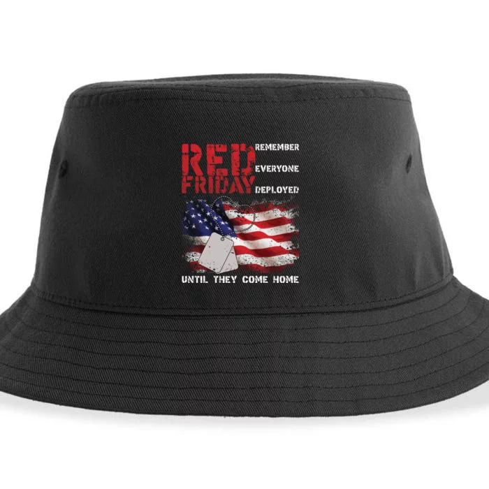 Red Friday Remember Until They Come Home Sustainable Bucket Hat