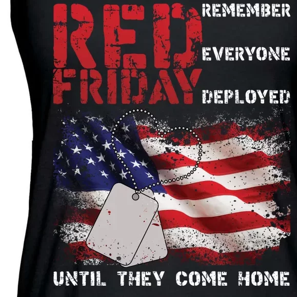 Red Friday Remember Until They Come Home Ladies Essential Flowy Tank