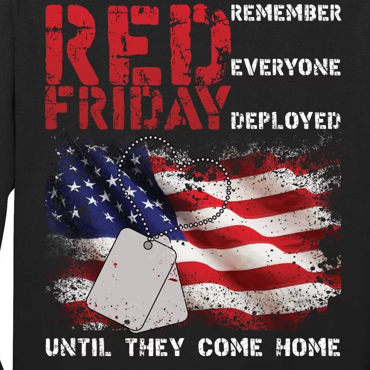 Red Friday Remember Until They Come Home Tall Long Sleeve T-Shirt