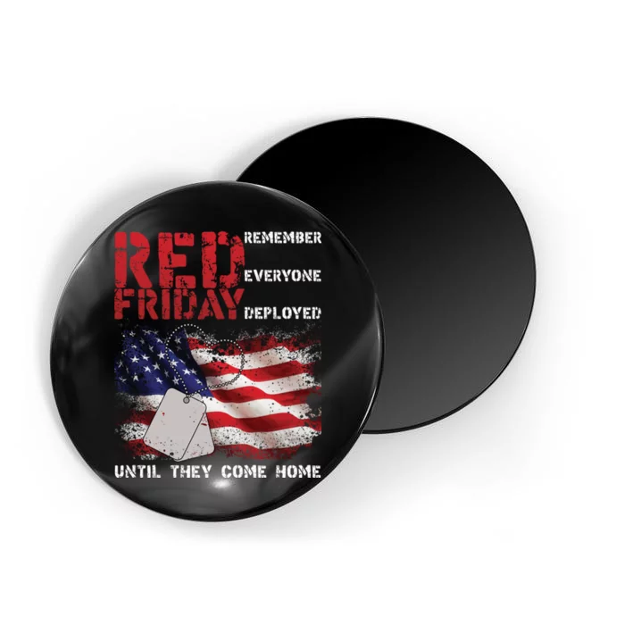 Red Friday Remember Until They Come Home Magnet