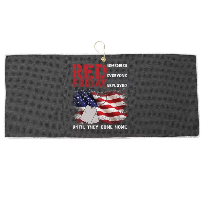 Red Friday Remember Until They Come Home Large Microfiber Waffle Golf Towel