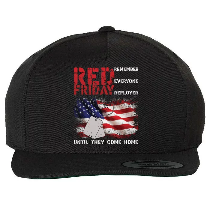 Red Friday Remember Until They Come Home Wool Snapback Cap