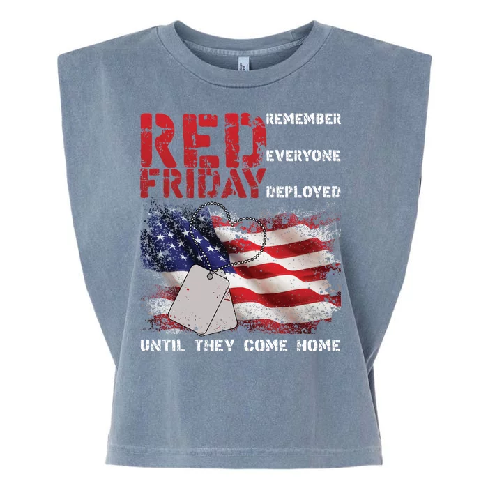 Red Friday Remember Until They Come Home Garment-Dyed Women's Muscle Tee