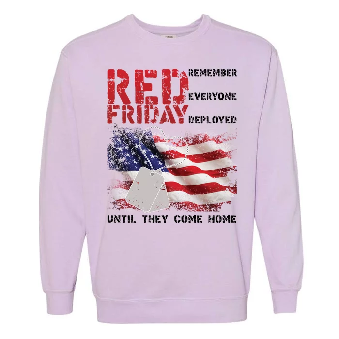 Red Friday Remember Until They Come Home Garment-Dyed Sweatshirt