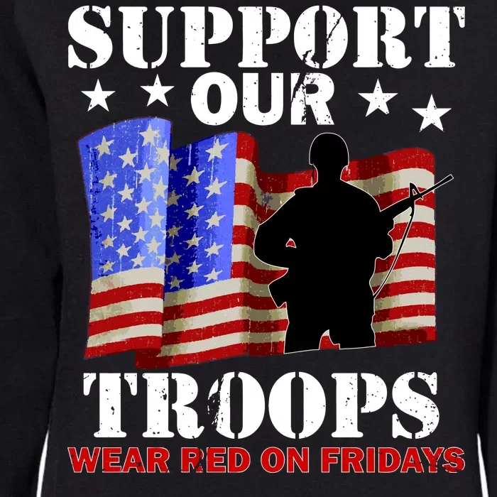 Red Friday Support Our Troops Womens California Wash Sweatshirt