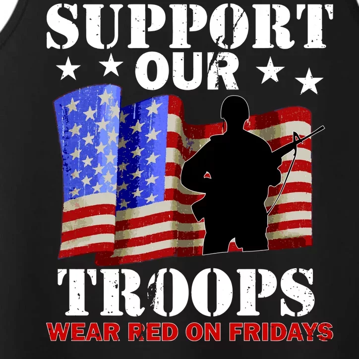 Red Friday Support Our Troops Performance Tank