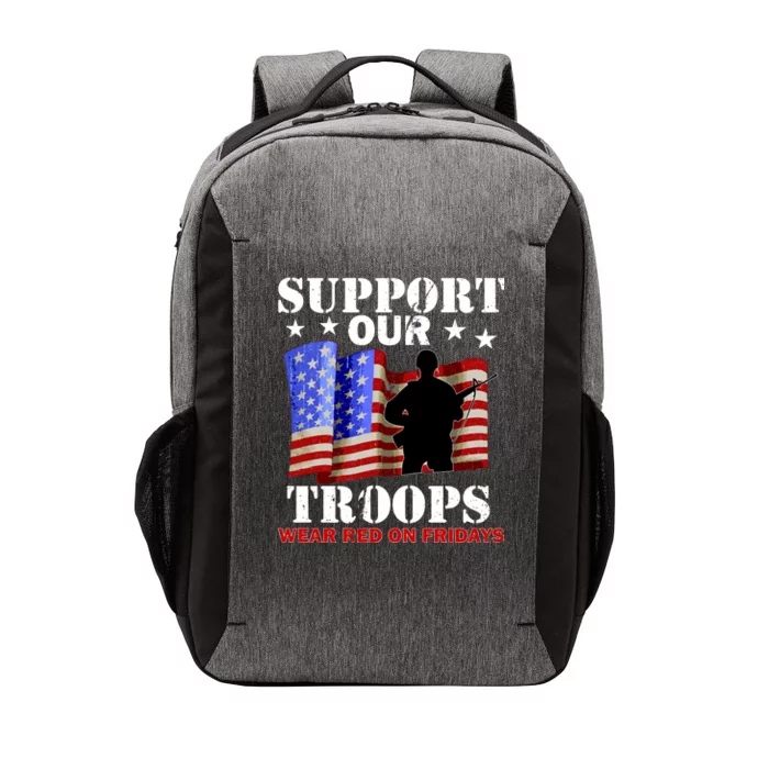 Red Friday Support Our Troops Vector Backpack