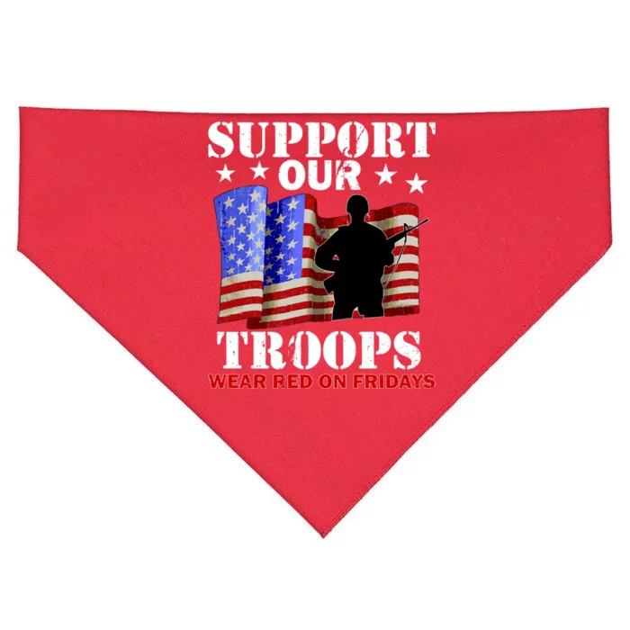 Red Friday Support Our Troops USA-Made Doggie Bandana