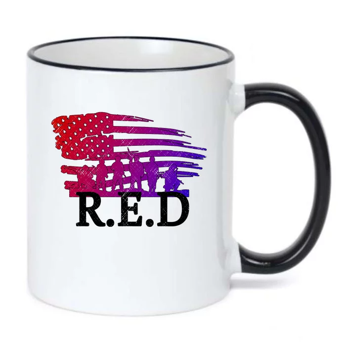 Red Friday Troopers Flag Black Color Changing Mug