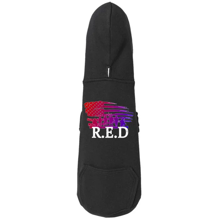 Red Friday Troopers Flag Doggie 3-End Fleece Hoodie