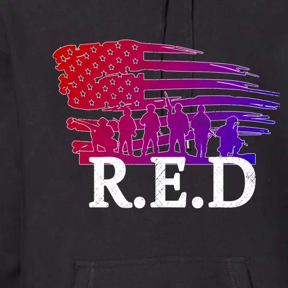 Red Friday Troopers Flag Premium Hoodie