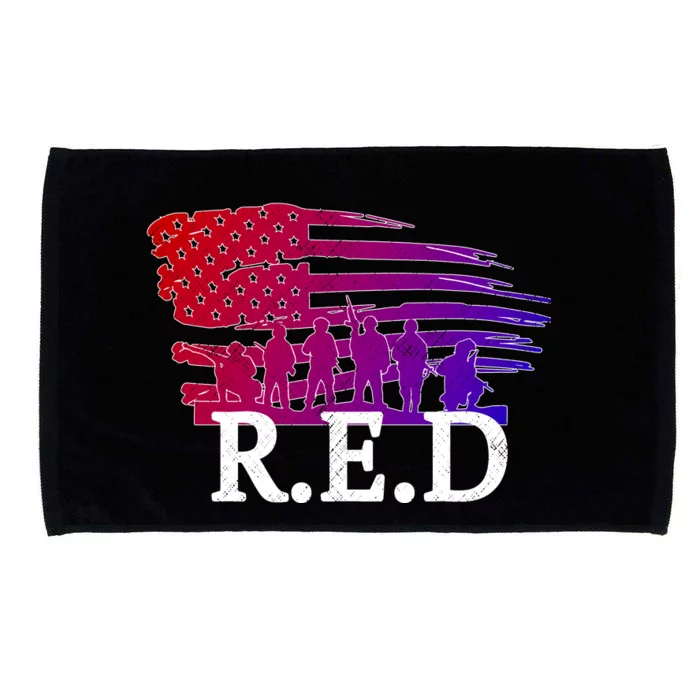 Red Friday Troopers Flag Microfiber Hand Towel