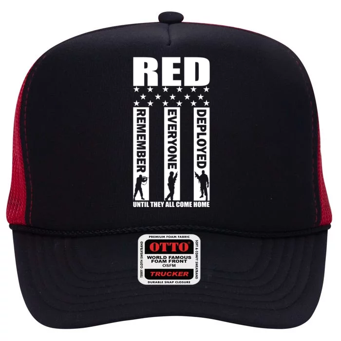 Red Friday Until They All Come Home High Crown Mesh Trucker Hat