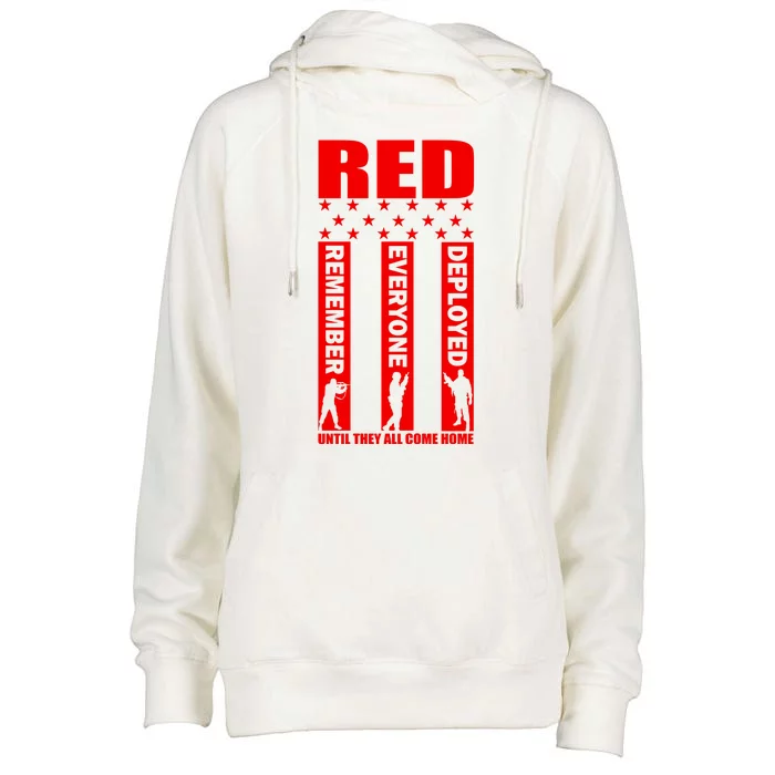 Red Friday Until They All Come Home Womens Funnel Neck Pullover Hood