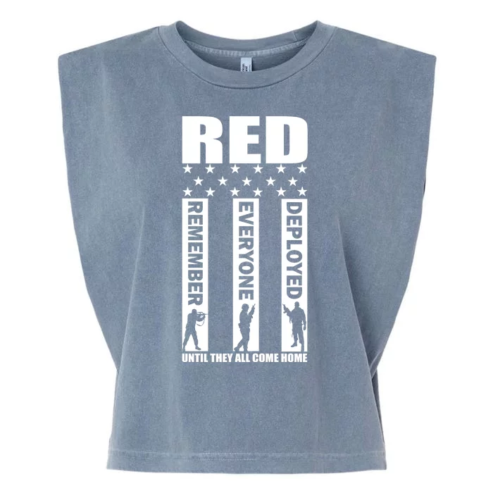 Red Friday Until They All Come Home Garment-Dyed Women's Muscle Tee