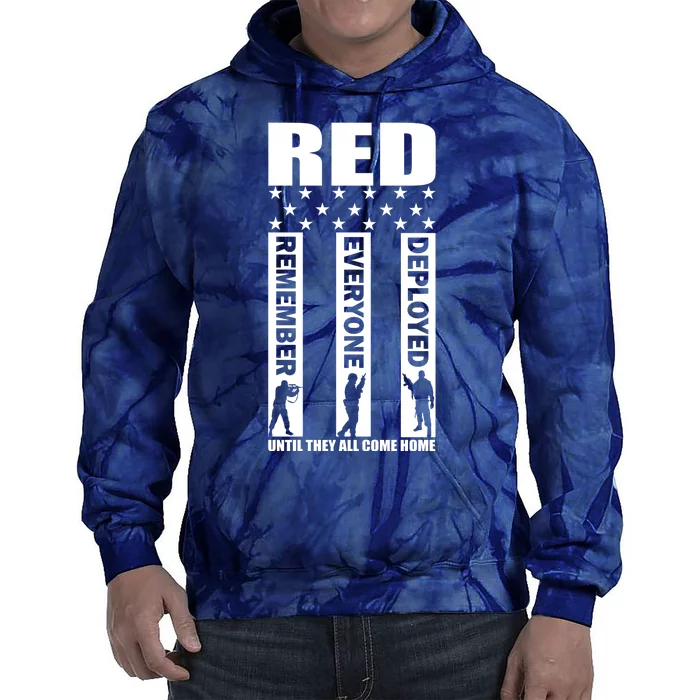 Red Friday Until They All Come Home Tie Dye Hoodie