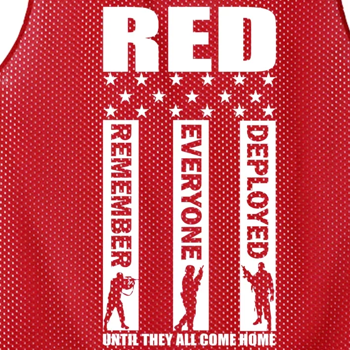 Red Friday Until They All Come Home Mesh Reversible Basketball Jersey Tank