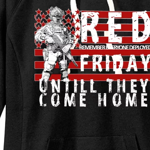 Red Friday Until They All Come Home Support Our Veterans Women's Fleece Hoodie