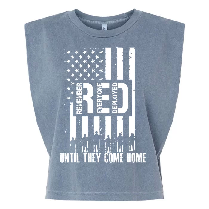 Red Friday Until They Come Home Garment-Dyed Women's Muscle Tee