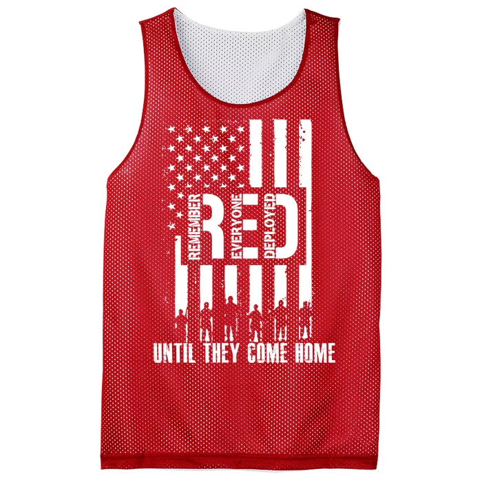 Red Friday Until They Come Home Mesh Reversible Basketball Jersey Tank