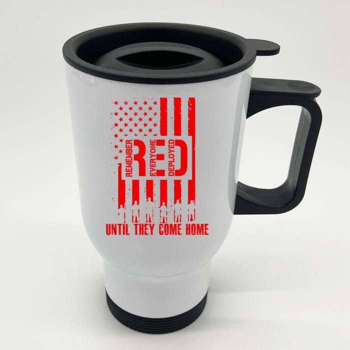 Red Friday Until They Come Home Front & Back Stainless Steel Travel Mug