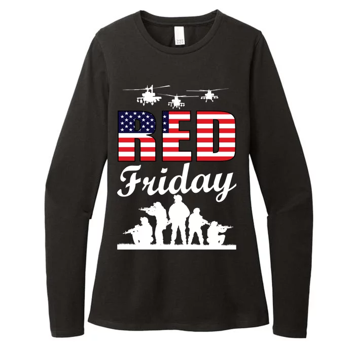 Red Friday Veterans Tribute Womens CVC Long Sleeve Shirt