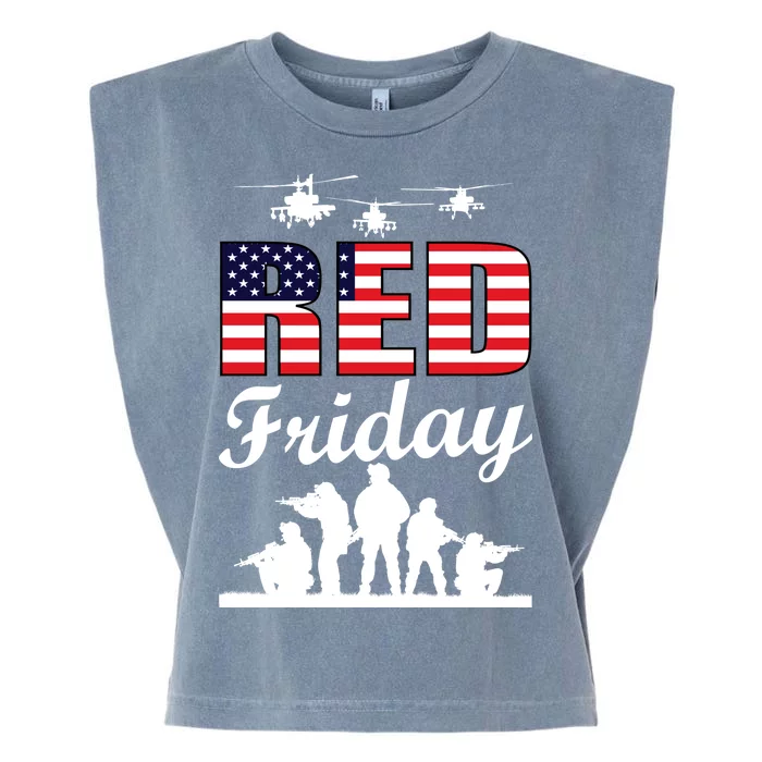 Red Friday Veterans Tribute Garment-Dyed Women's Muscle Tee